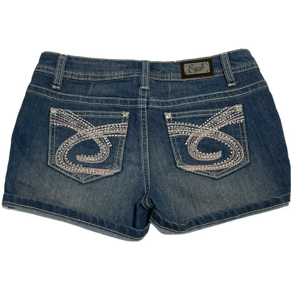 earl jean junior sz 1 low rise blue jean denim